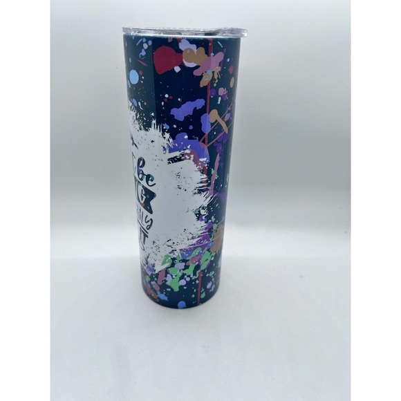 I May Be Wrong 20 oz Skinny Tumbler Custom Made, New with Straw and Lid - Picture 4 of 4